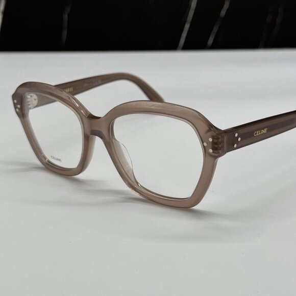 NEW CL50100I 045 CELINE EYEGLASSES WOMEN SHINY HAZELNUT EYEWEAR CELINE CL 50100I - Picture 6 of 11